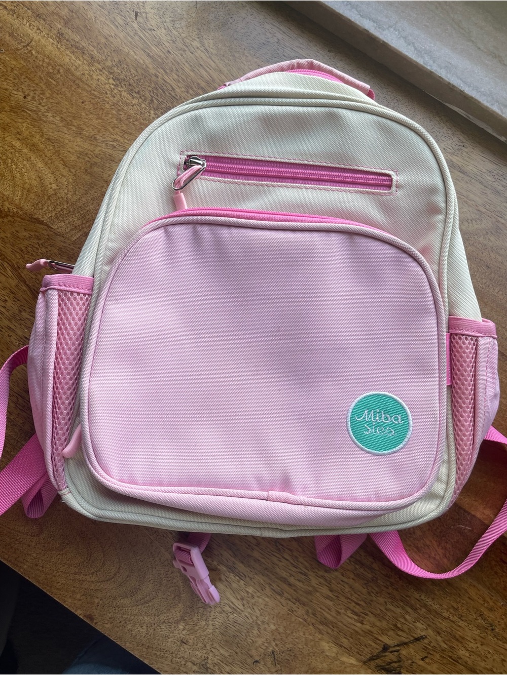 Pink & Cream Little Girls Mini Backpack